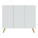 Ver imagem 2 de Aparador Buffet 3 Portas Retrô Veneza Multimóveis V1009 Branco/Natural Branco/Natural
