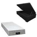 Ver imagem 1 de Cama Box Baú Blindada com Colchão Riviera Molas Ensacadas 25cm:corino Preto/solteiro