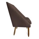 Ver imagem 4 de Kit 04 Cadeiras Para Sala De Jantar Ana Pés Palito Suede Marrom - D'Classe Decor