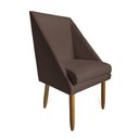 Ver imagem 3 de Kit 04 Cadeiras Para Sala De Jantar Ana Pés Palito Suede Marrom - D'Classe Decor