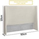 Ver imagem 4 de Cabeceira Estofada Montreal 155cm para Cama Box Casal Bouclê - Sofa Store:bouclê Bege Claro