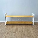 Ver imagem 1 de Rack para TV Linea 140cm de Madeira Pinus Nozes e Branco Artfactory Design