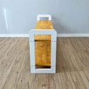 Ver imagem 3 de Rack para TV Linea 140cm de Madeira Pinus Nozes e Branco Artfactory Design