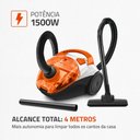 Ver imagem 2 de Aspirador de Pó Mondial Hepa Turbo Ap-15 1500w Branco/laranja 220v