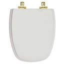 Ver imagem 1 de Assento Sanitário Soft Close Monte Carlo Cinza Real para Vaso Deca com Ferragem Dourada