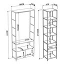 Ver imagem 5 de Quarto Modulado Closet 8 Gavetas Estilo Industrial Steel Quadra Vermont Base Preto - Artesano