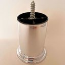 Ver imagem 2 de Kit 24 Pés Cromados Redondo Rosqueável 6 Cm P01 Sofá Poltrona - Inoviza