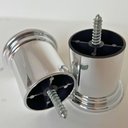 Ver imagem 1 de Kit 24 Pés Cromados Redondo Rosqueável 6 Cm P01 Sofá Poltrona - Inoviza