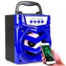 Caixa Som Bluetooth Portátil USB SD Fm Potente Azul 1065 - 1