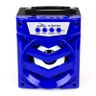 Caixa Som Bluetooth Portátil USB SD Fm Potente Azul 1065 - 2