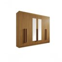 Ver imagem 1 de Guarda Roupa Casal da Vinci Plus 6 Portas com Espelho 100 % Mdf - Cinamomo