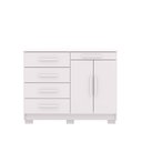 Ver imagem 2 de Cômoda Sapateira Batel 5 Gavetas 2 Porta de Bater com Prateleira Branco G98 - Gran Belo