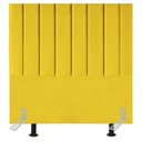 Ver imagem 1 de Cabeceira Estofada Cama Box Solteiro 90 Cm Maya Suede e Frame Amarelo