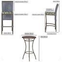 Ver imagem 2 de Mesa Bistrô e 2 Banquetas Roma Marrom Corda Náutica Estofado 5 Trama Original