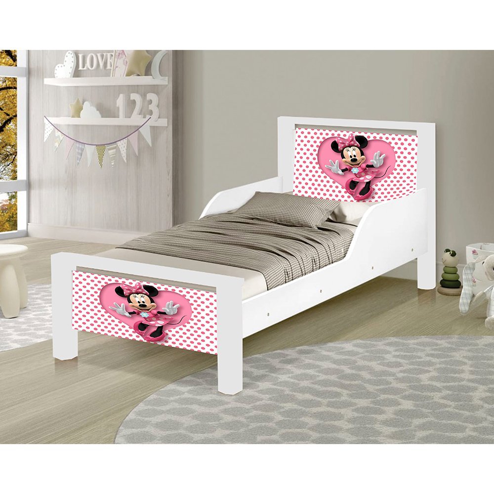 Mini Cama Infantil Adesivada Minie