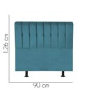Ver imagem 2 de Cabeceira para Cama Box Solteiro 90 Cm Kiara:azul Turquesa