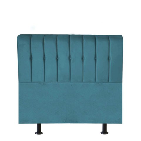 Cabeceira para Cama Box Solteiro 90 Cm Kiara:azul Turquesa