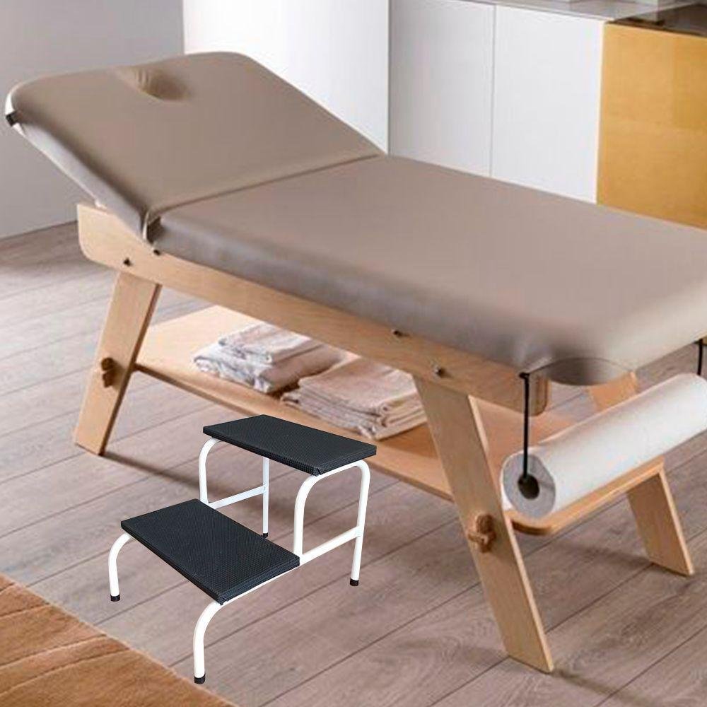 Escadinha Hospitalar para Maca 2 Degraus Esmaltada Piso em Mdf com Antiderrapante - 5