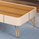 Ver imagem 5 de Mesa de Centro para Sala Pés de Aço Irena Off White/cinamomo H01 - D’Rossi