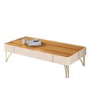 Ver imagem 1 de Mesa de Centro para Sala Pés de Aço Irena Off White/cinamomo H01 - D’Rossi