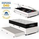 Ver imagem 2 de Cama Box Baú com Colchão de Espuma D45 Ortobom Airtech 150 + Auxiliar Unique Solteiro 88cm