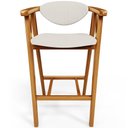Ver imagem 6 de Kit 04 Banquetas Alta para Cozinha Bancada Bar Sala de Jantar Fixa Cecília L02 Linho Cru - Lyam