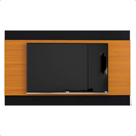Painel Itália com Alto Brilho para Tv até 65 Polegadas:preto/cedro