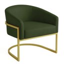 Ver imagem 5 de Poltrona Sala Decorativa Kit 2 Arielle Industrial Dourado Sintético Pu D03 - D’Rossi