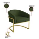 Ver imagem 3 de Poltrona Sala Decorativa Kit 2 Arielle Industrial Dourado Sintético Pu D03 - D’Rossi