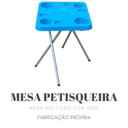 Mesa Petisqueira Desmontável/dobrável Azul Elegante Plus - 8