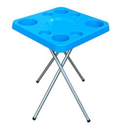 Mesa Petisqueira Desmontável/dobrável Azul Elegante Plus - 2