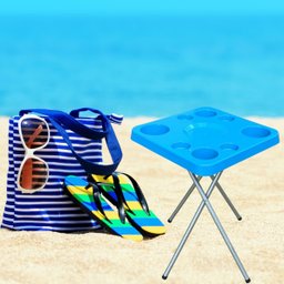 Mesa Petisqueira Desmontável/dobrável Azul Elegante Plus - 7