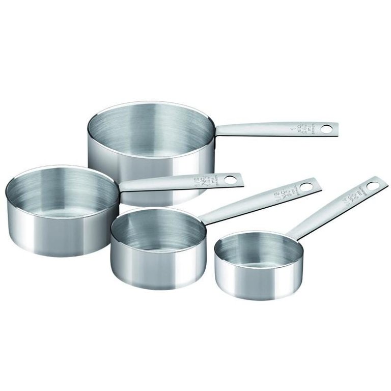 Conjunto de Medidores Inox Tipo Xícara 4 Peças Top Pratic