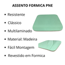 Ver imagem 5 de Encosto e Assento Escolar Formica Multilaminado Verde Claro
