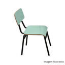 Ver mais imagens de Encosto e Assento Escolar Formica Multilaminado Verde Claro