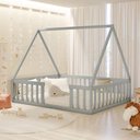 Ver imagem 2 de Cama Queen Montessoriane Valentina com Grade Cinza