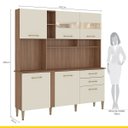 Ver imagem 4 de Cozinha Compacta Completa Nicole 182x200cm Mdp Manchester Champanhe - Clicklar