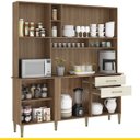 Ver imagem 3 de Cozinha Compacta Completa Nicole 182x200cm Mdp Manchester Champanhe - Clicklar