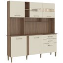 Ver imagem 1 de Cozinha Compacta Completa Nicole 182x200cm Mdp Manchester Champanhe - Clicklar
