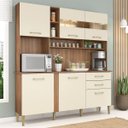 Ver imagem 2 de Cozinha Compacta Completa Nicole 182x200cm Mdp Manchester Champanhe - Clicklar