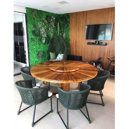 Conjunto de Mesa em Corda Náutica Jasmin - 6 Cadeiras Com Mesa de Tampo Giratório - 1