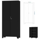 Ver imagem 2 de Armário de Aço 1,66 X 0,75 X 0,35 Preto - Ultra Móveis