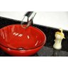 Combo 2 em 1 - Cuba de Vidro Redonda 31cm Florença + Válvula Beirute Vermelho Cereja - 4