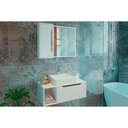 Ver imagem 1 de Balcão P/ Banheiro Suspenso Bn3644 e C/ Rodízios Bn3643 80cm e Armário C/ Espelho Bn3645 80cm