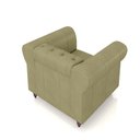 Ver imagem 7 de Kit 2 Poltronas Decorativas Sala de Estar Stanford Chesterfield Pés de Madeira Couro Fendi G58 - Gra