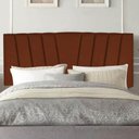 Ver imagem 1 de Painel Estofada Bélgica 90cm Solteiro para Cama Box Quarto Suede Terracota Telha - Gat Magazine