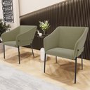 Ver imagem 2 de Kit 4 Cadeiras para Sala de Jantar Estar Living Olívia L02 Bouclê Oliva - Lyam Decor