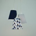 Ver imagem 4 de Lustre Pendente Quarto de Bebê Azul Marinho e Cinza