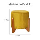 Ver imagem 4 de Puff Jade Pés em Madeira Veludo Cores - DS Estofados - Mostarda