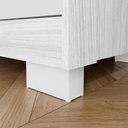 Ver imagem 6 de Cômoda Atlanta 3 Gavetas e Nicho Cor Carvalho e Branco - Incorplac
